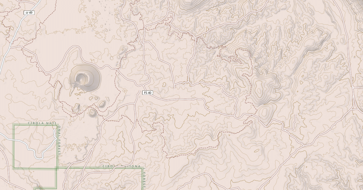 Map preview of USFS Motor Vehicle Use Map Roads {E2CEF4FB-D928-4528-B82C-4EBF00F0DF49}