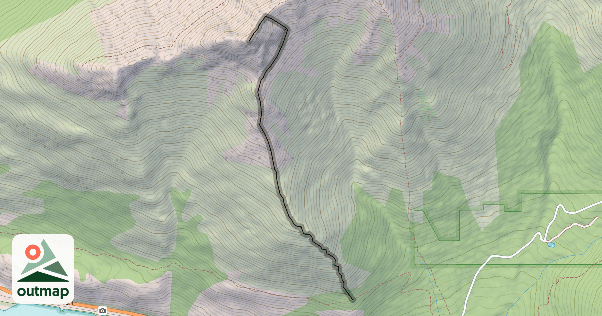 Map of Rainbow Peak Trail