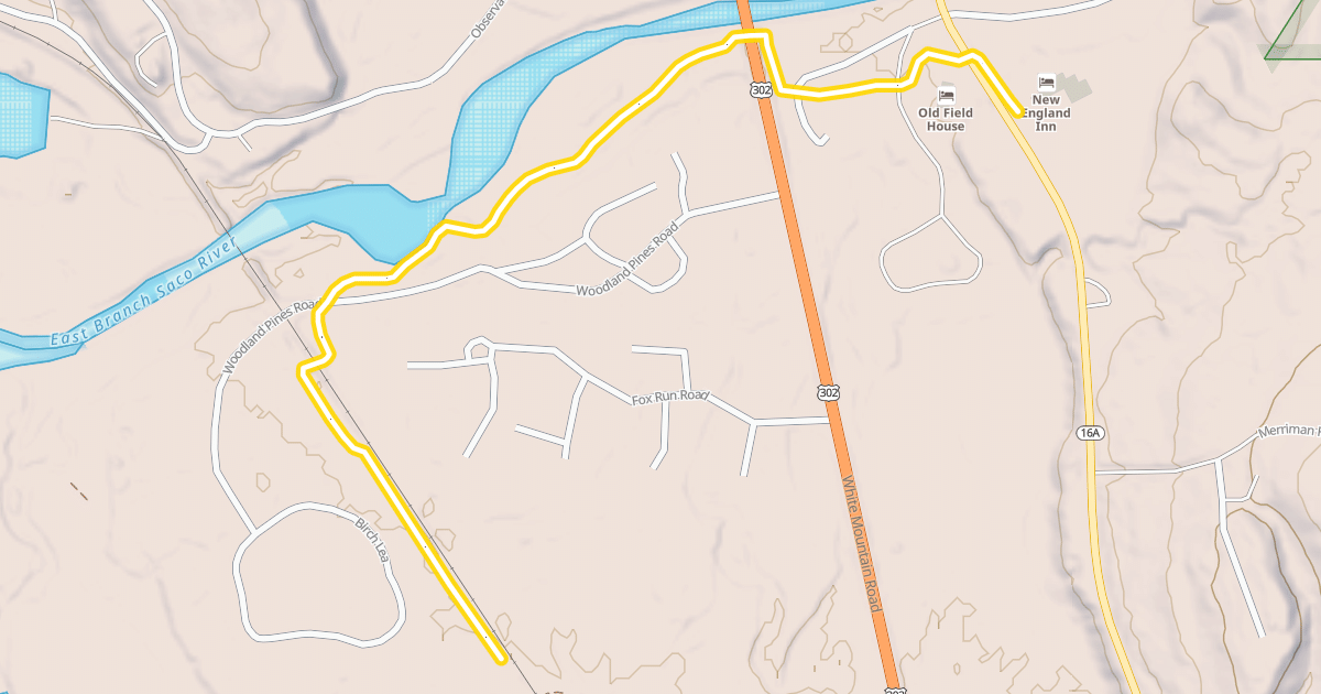 Map preview of Intervale Trail - North