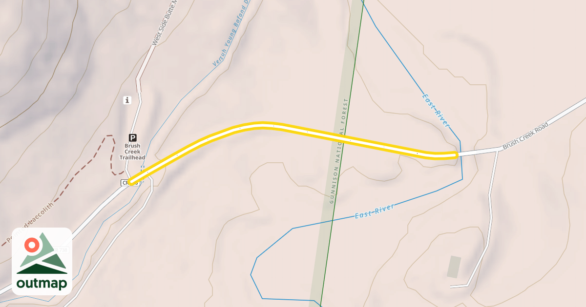 Map of Brush Creek Road