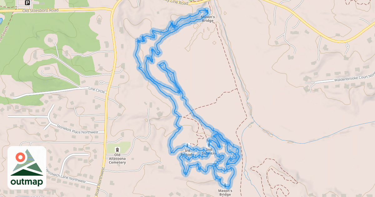 Map of Mason's Bridge