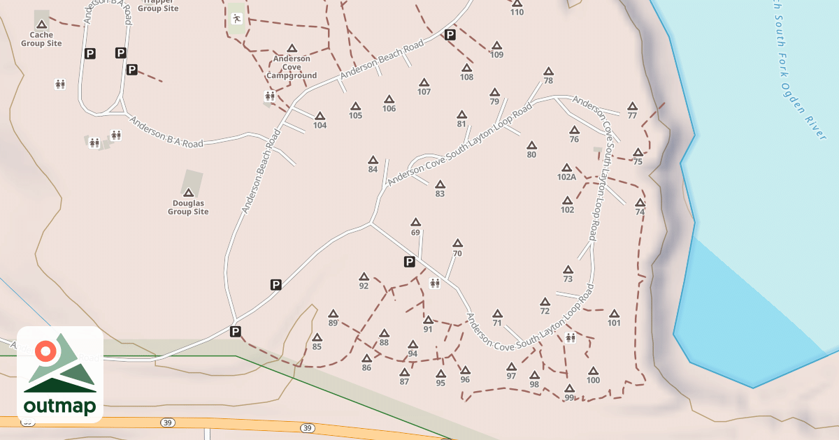 Map of ANDERSON COVE S LAYTON LOOP