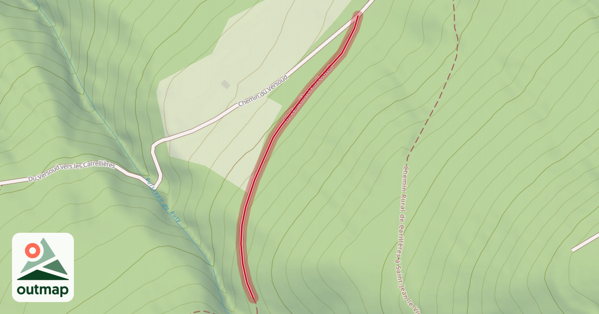 Map of Du Carrelières au Couvat