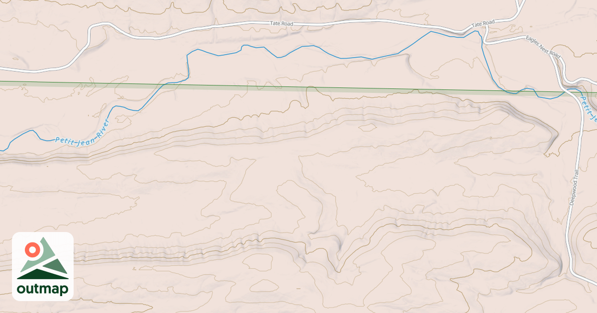 Map of PETIT JEAN RIDGE