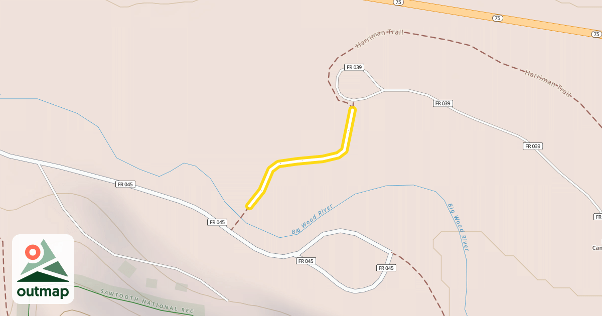 Map of Harriman Trail