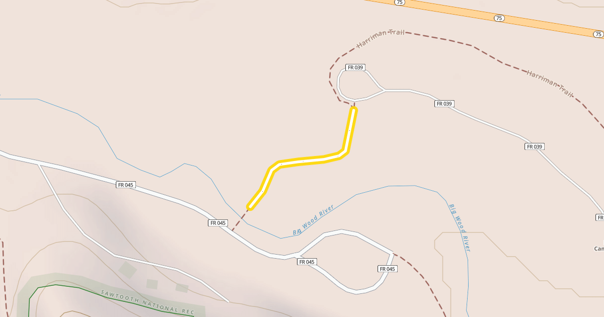 Map preview of Harriman Trail