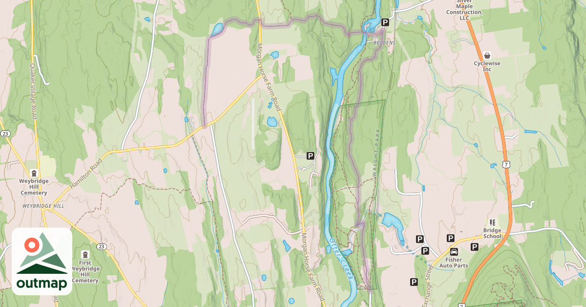 Map of Trail Around Middlebury