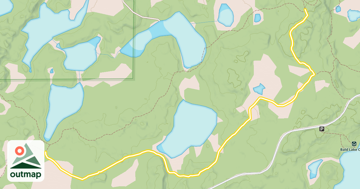 Map of Parkway / Jano Pond Loop