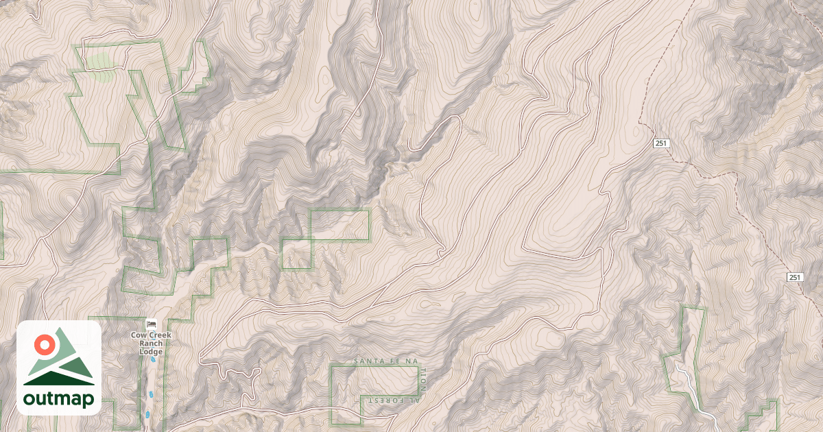 Map of COW CREEK