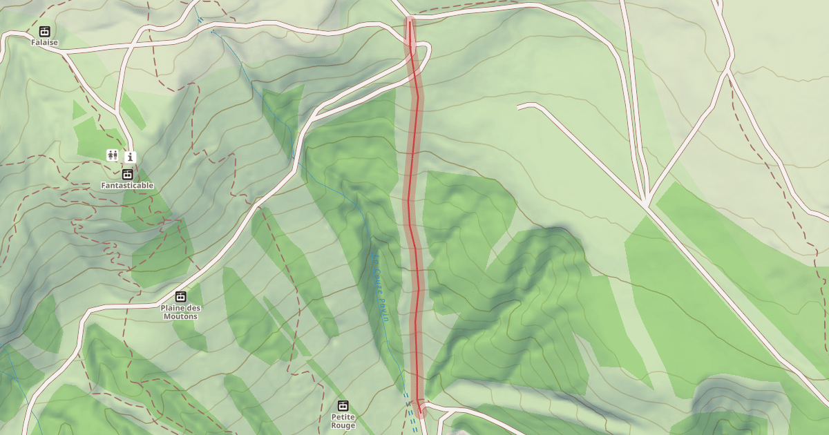 Map preview of Stade de slalom Desdames
