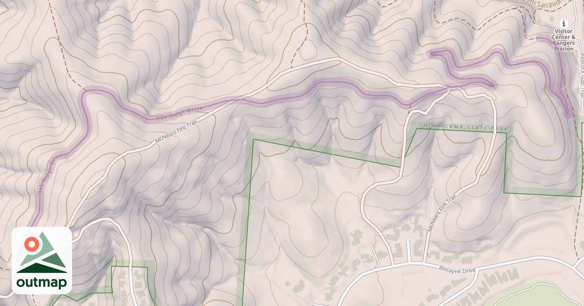 Map of Oak Ridge Drive