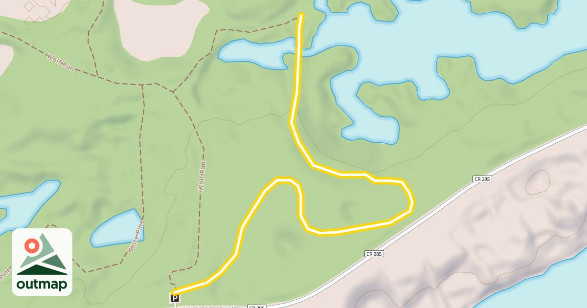 Map of Biskey Ponds Trail
