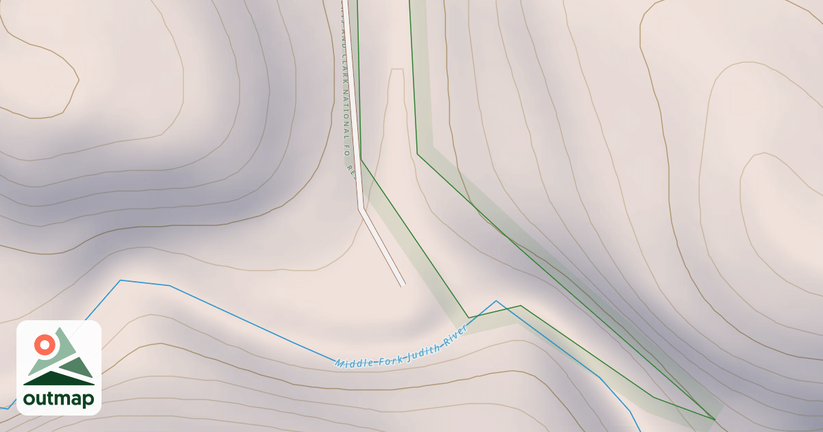 Map of MIDDLE FORK CABIN #2