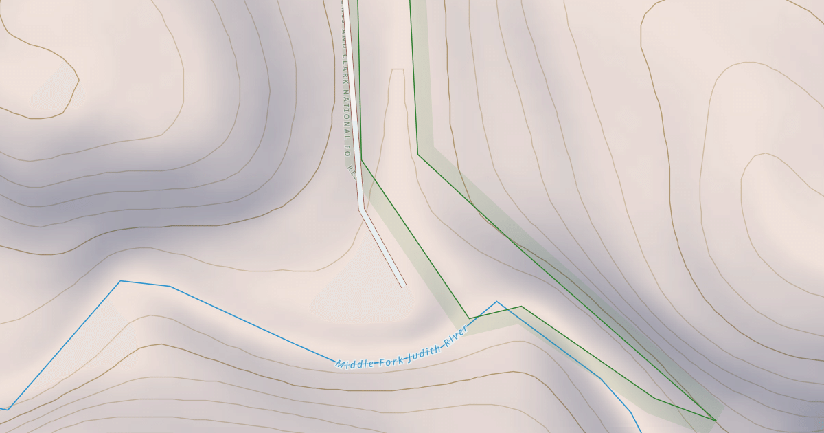 Map preview of MIDDLE FORK CABIN #2