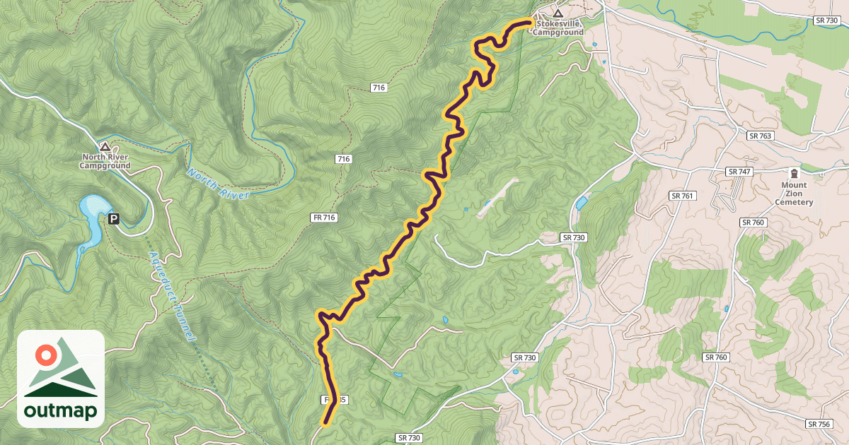 Map of Stribling Springs Trail