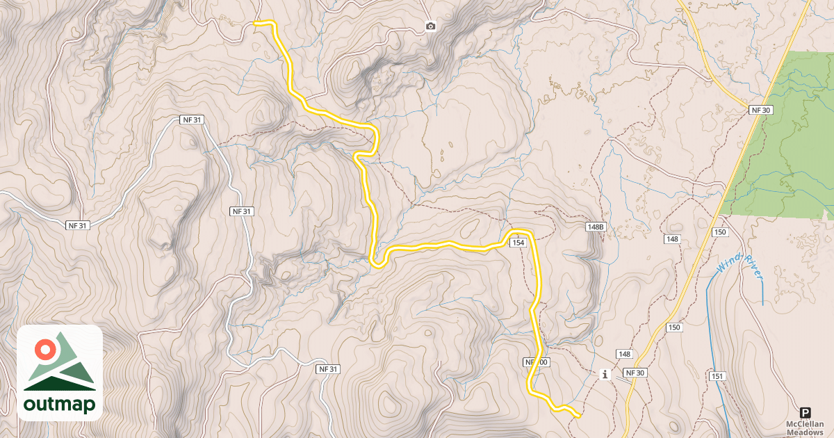 Map of Forest Road 100