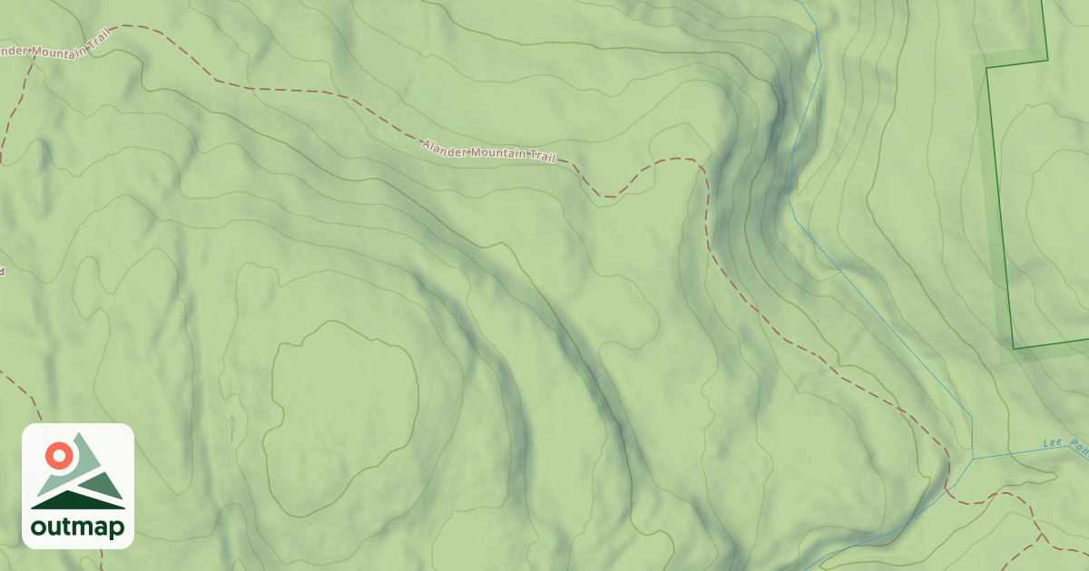 Map of Alander Mountain Trail