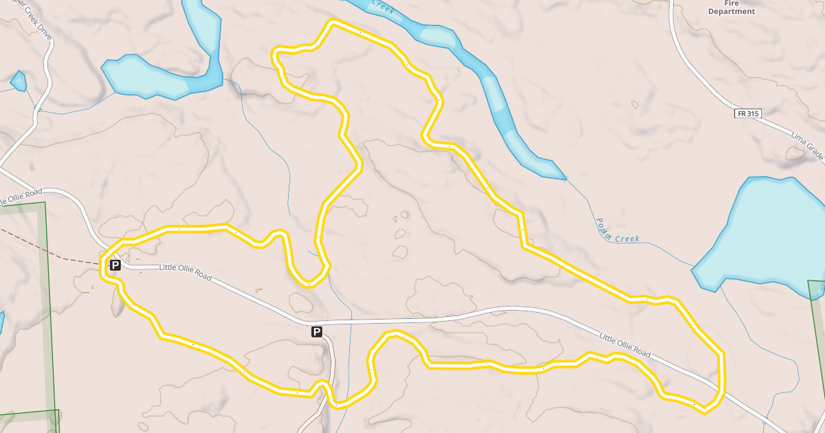 Map preview of Lace Lake Trail