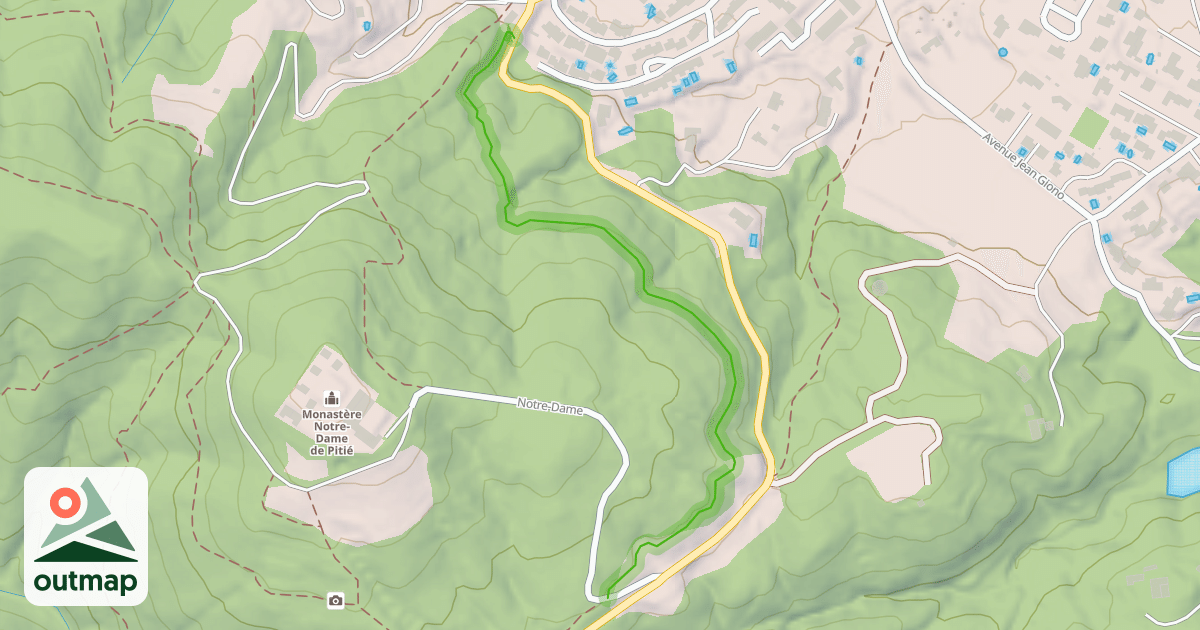 Map of Sentier Botanique des 25 Ponts