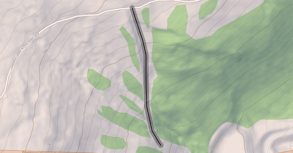 Map preview of Sunburst Chutes