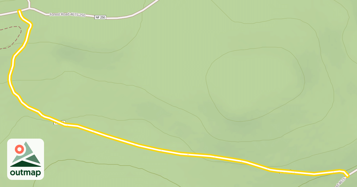 Map of Forest Road 4615-250
