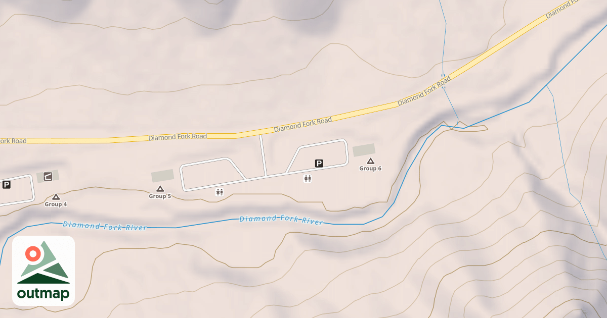 Map of DIAMOND FORK GROUP SITE 6