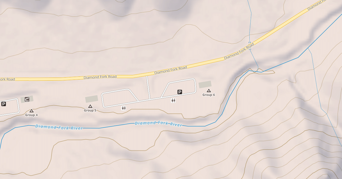 Map preview of DIAMOND FORK GROUP SITE 6