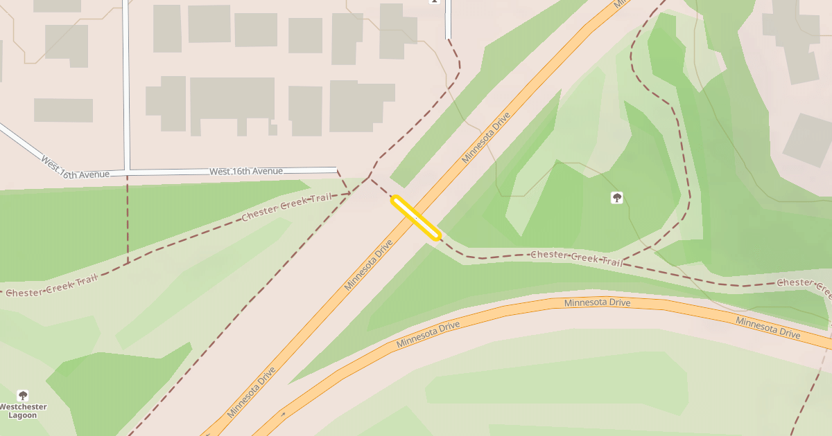 Map preview of Chester Creek Trail