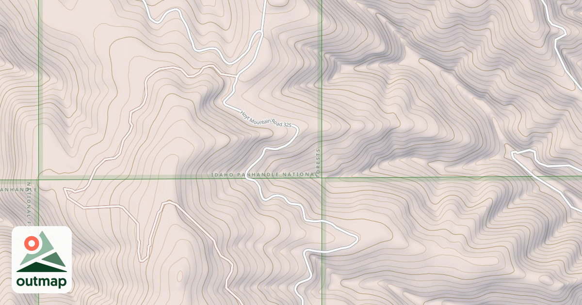 Map of HOYT MOUNTAIN