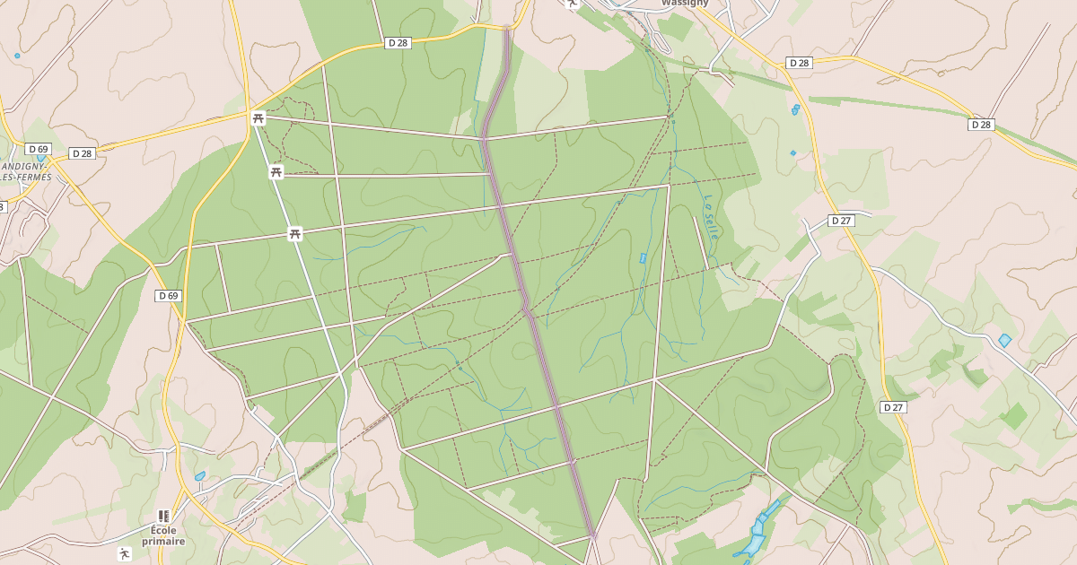 Map preview of Route forestière de la Presselette