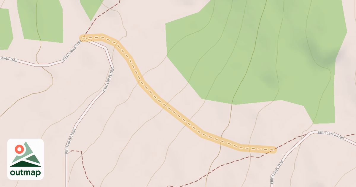 Map of Elfin Lakes Trail - Winter Route