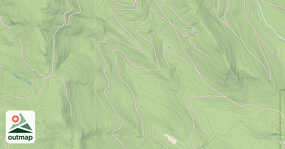 Map of CANYON CR W DRY FK F