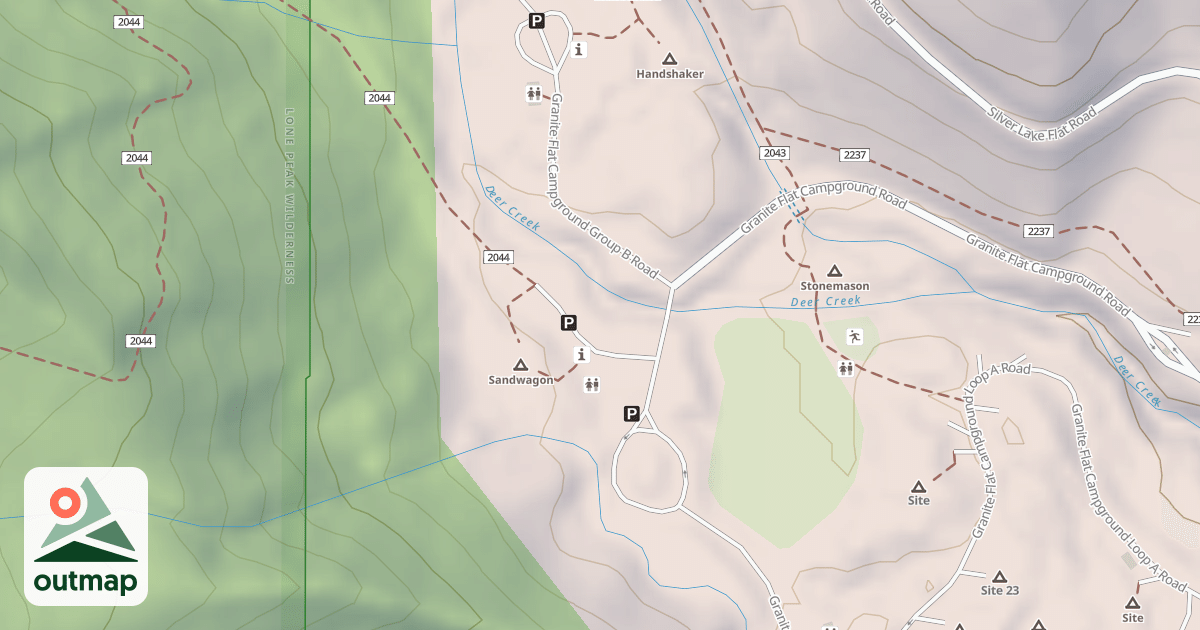 Map of GRANITE FLAT CG GROUP SITE/TH