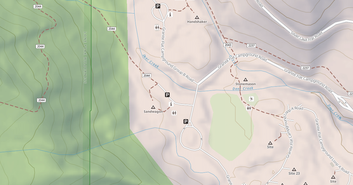 Map preview of GRANITE FLAT CG GROUP SITE/TH