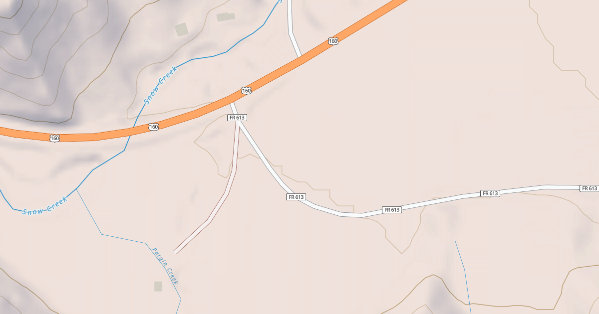 Map preview of FOSSETT GULCH