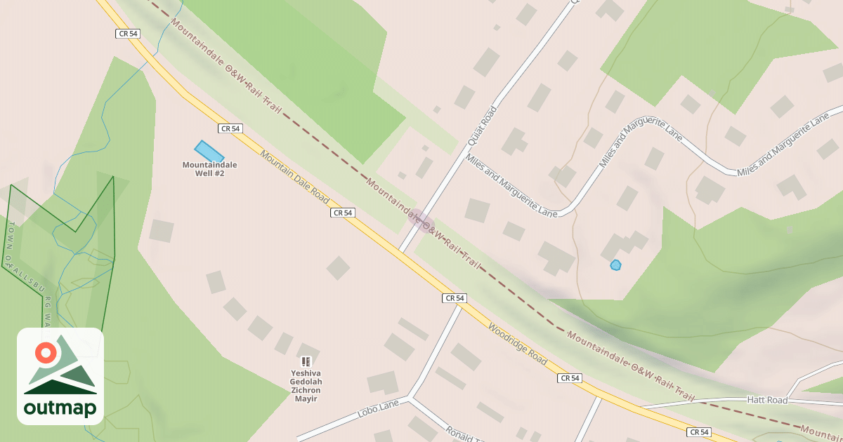 Map of Mountaindale O&W Rail Trail