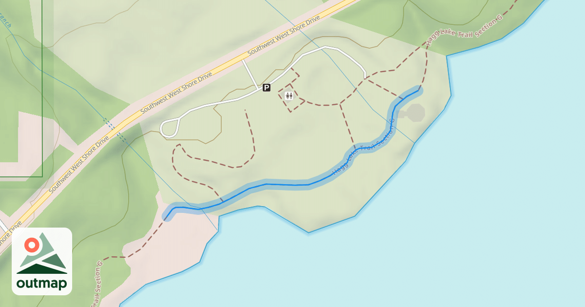 Map of Hagg Lake Trail Section G