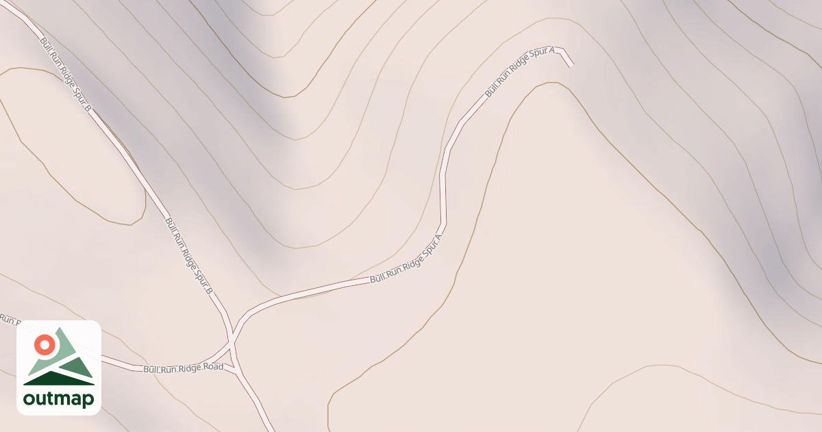 Map of BULL RUN RIDGE SPUR A
