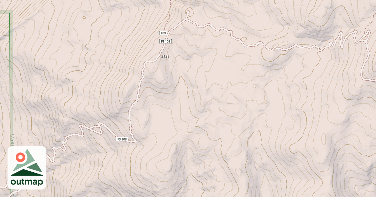 Map of Fall Creek Saddle