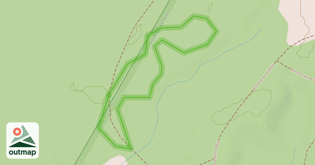 Map of Bombadier MTB Trail (white)