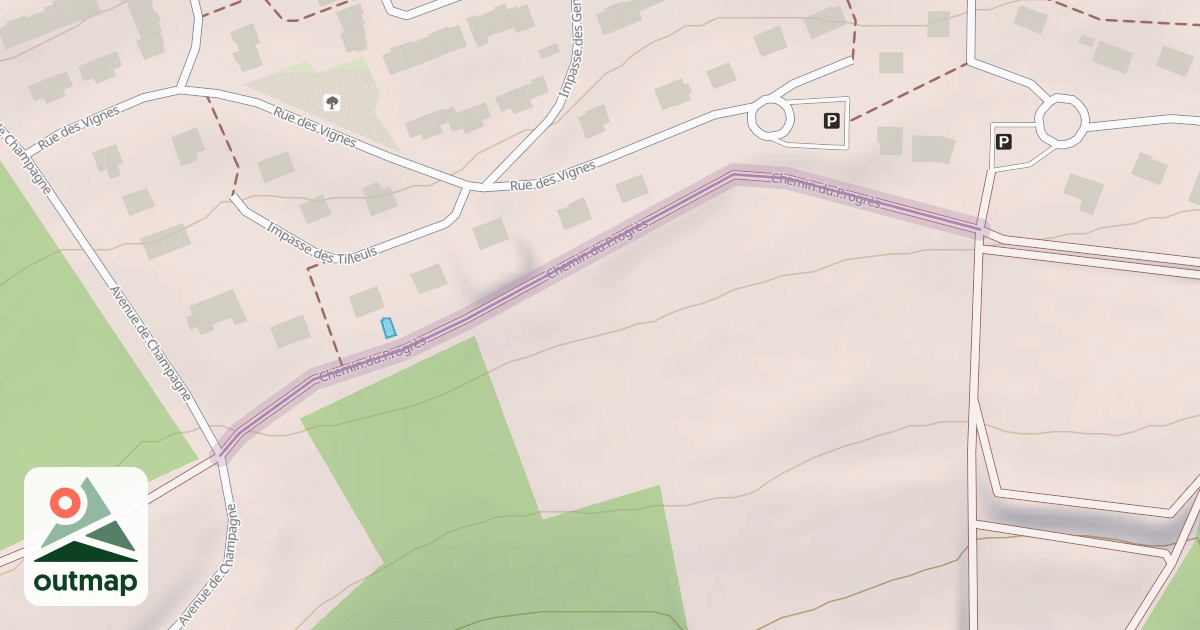 Map of Chemin du Progrès