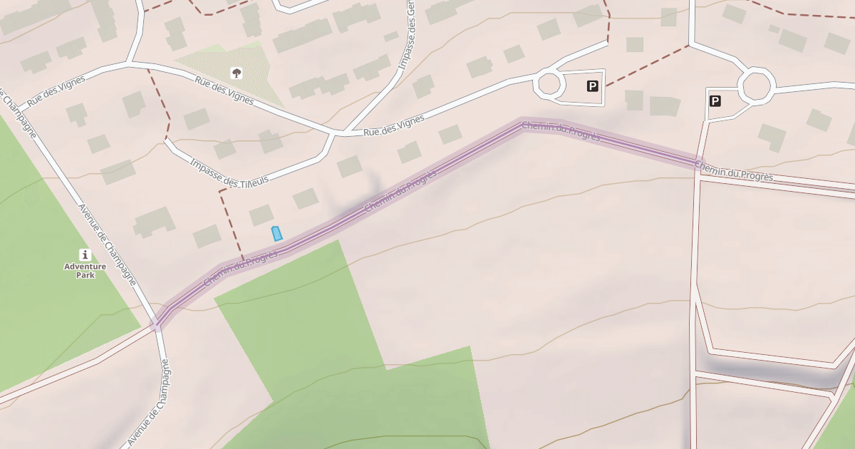 Map preview of Chemin du Progrès