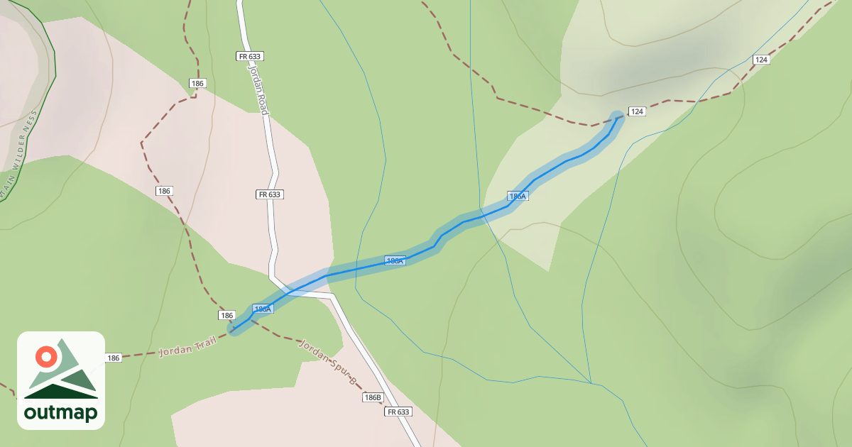 Map of Jordan Spur A