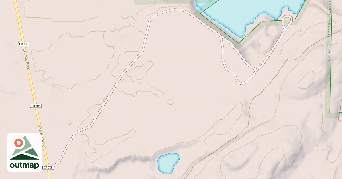 Map of HARRIET LAKE BOAT LANDING