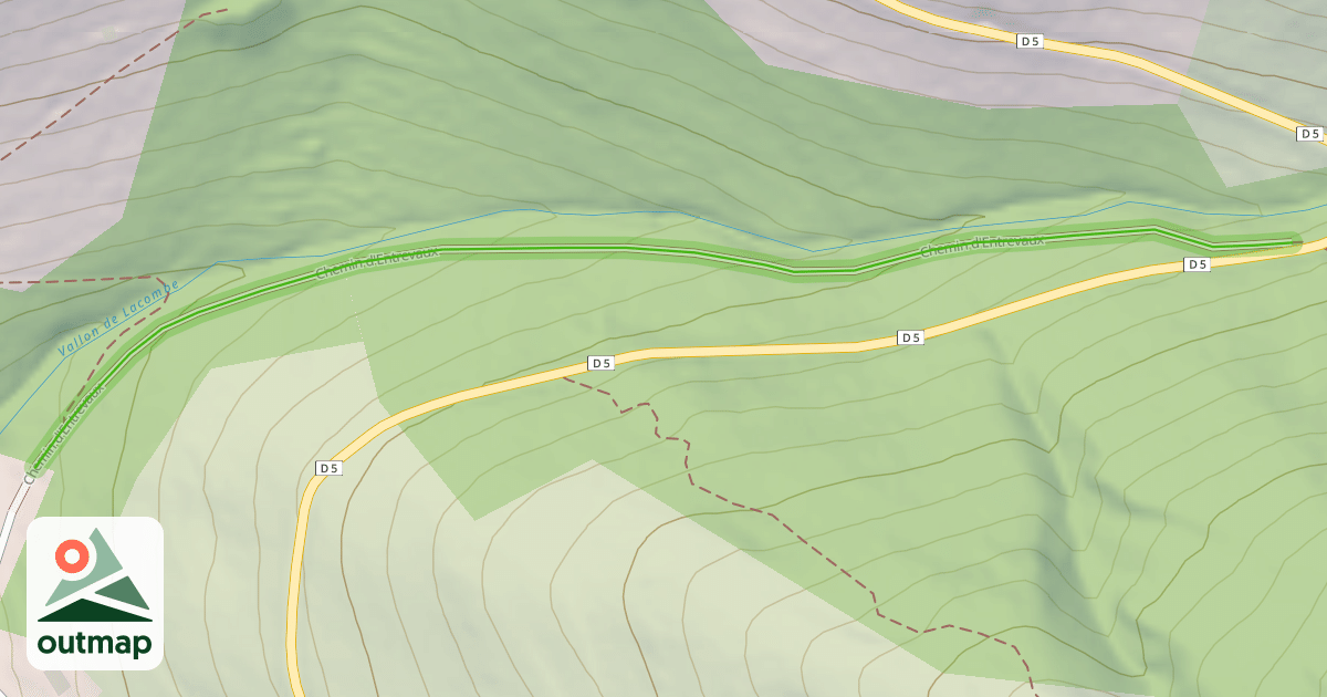 Map of Chemin d'Entrevaux