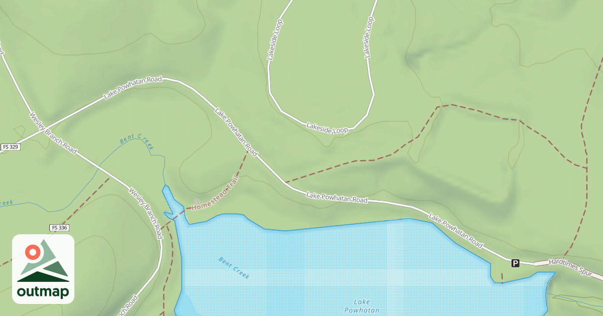 Map of LAKE POWHATAN