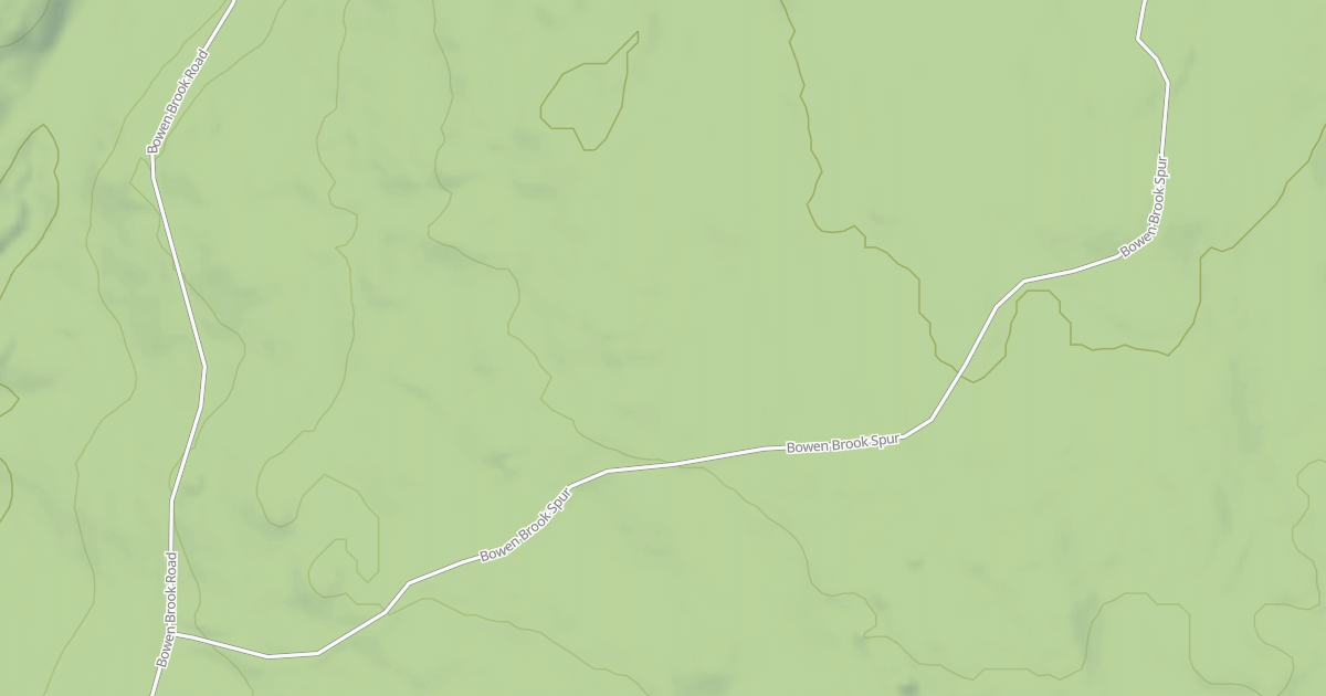 Map preview of BOWEN BROOK SPUR A