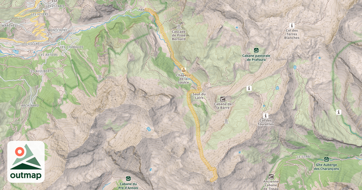 Map of Le Mourre Froid — Prapic