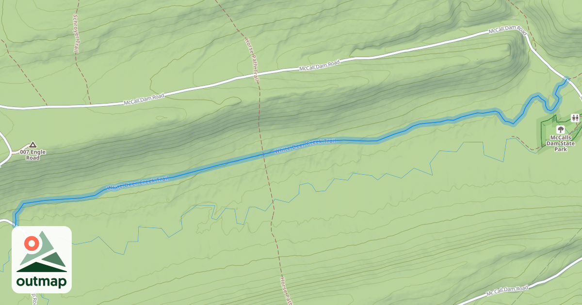 Map of White Deer Creek Trail