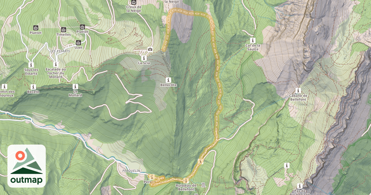 Map of Bec de la Scia — Perquelin
